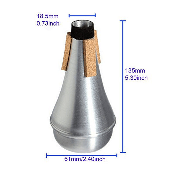 Aluminum Small Mute Mute Silencer Practice-type Mute Copper Tube Musical Instrument Accessories