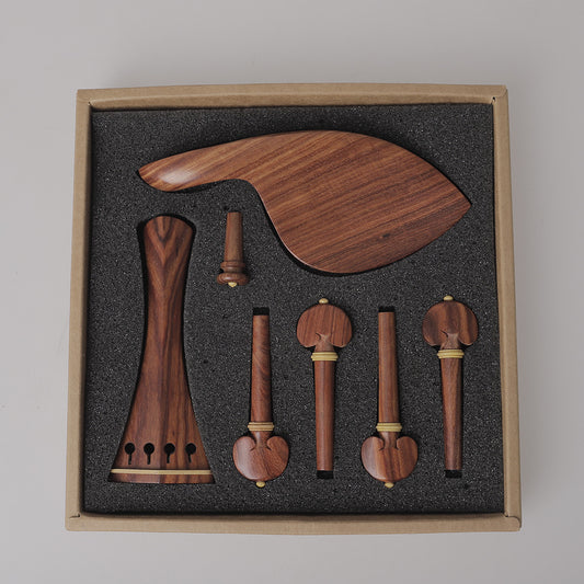 High-end Violin Mahogany Accessories Set of Four