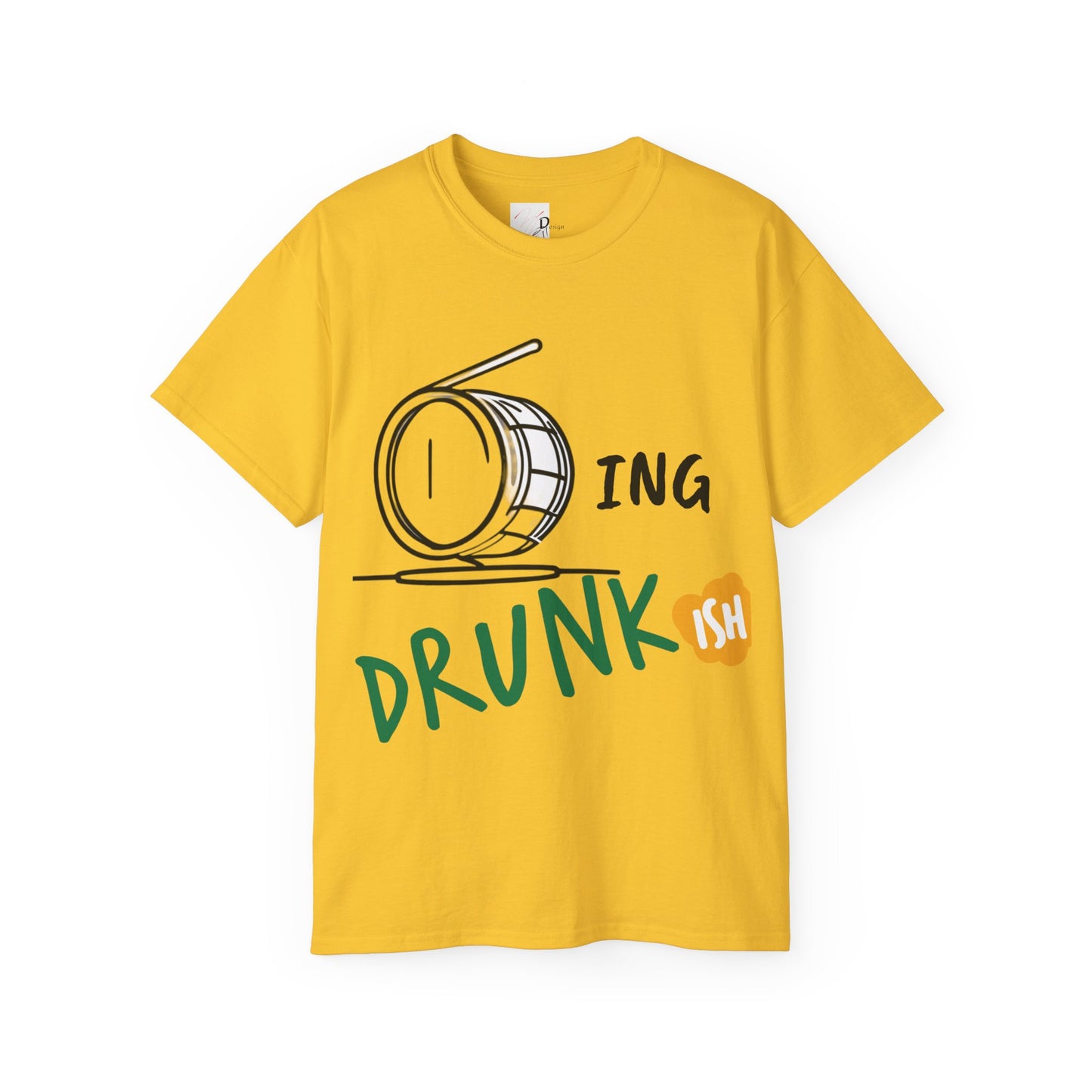 T-Shirt Drumming (Drunkish) Ultra Soft Cotton Tee