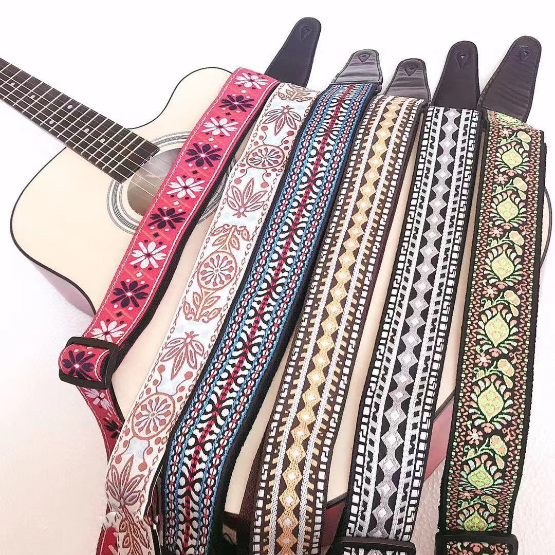 P&P Embroidered guitar strap