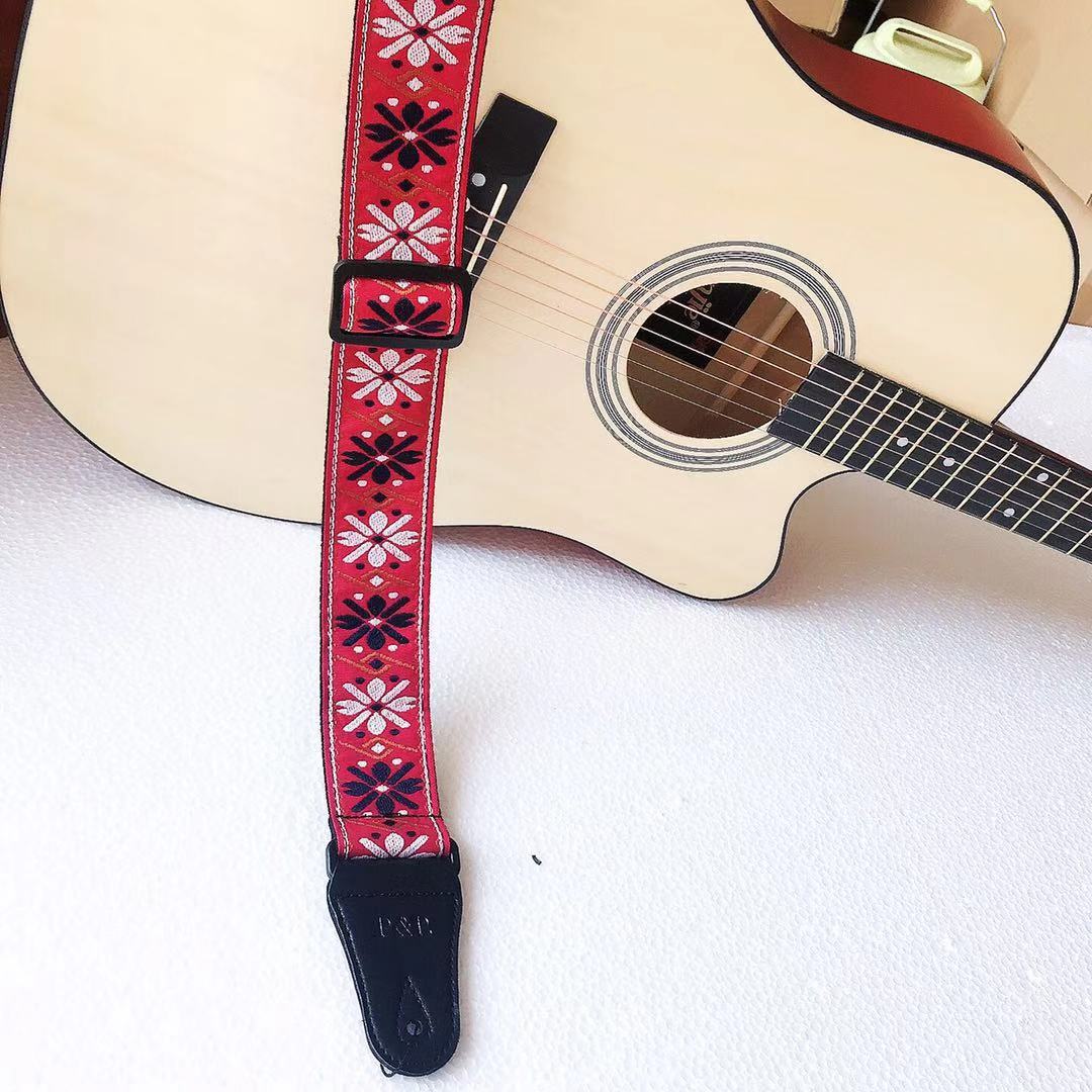 P&P Embroidered guitar strap