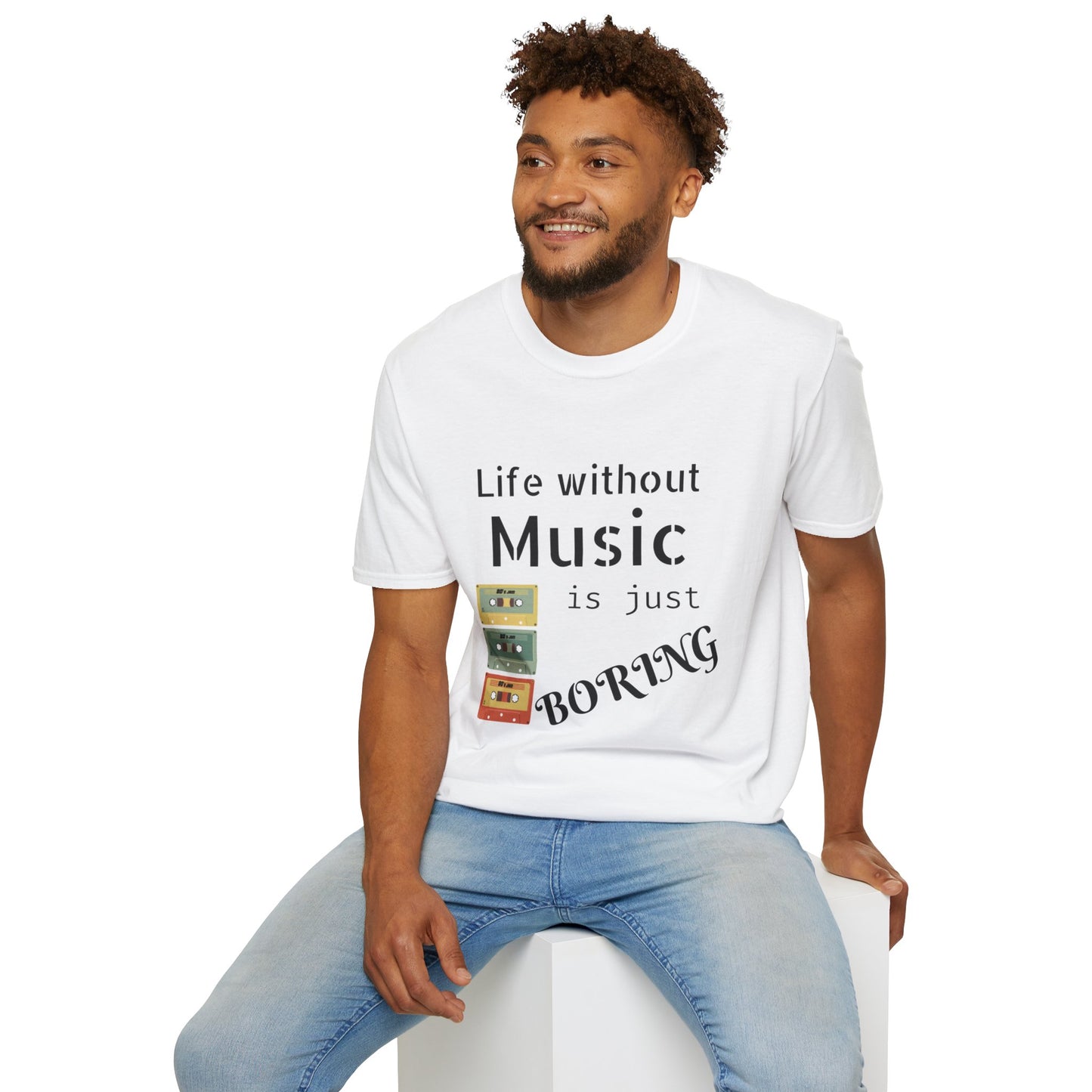 T-Shirt Life Without Music -Unisex Soft style T-Shirt