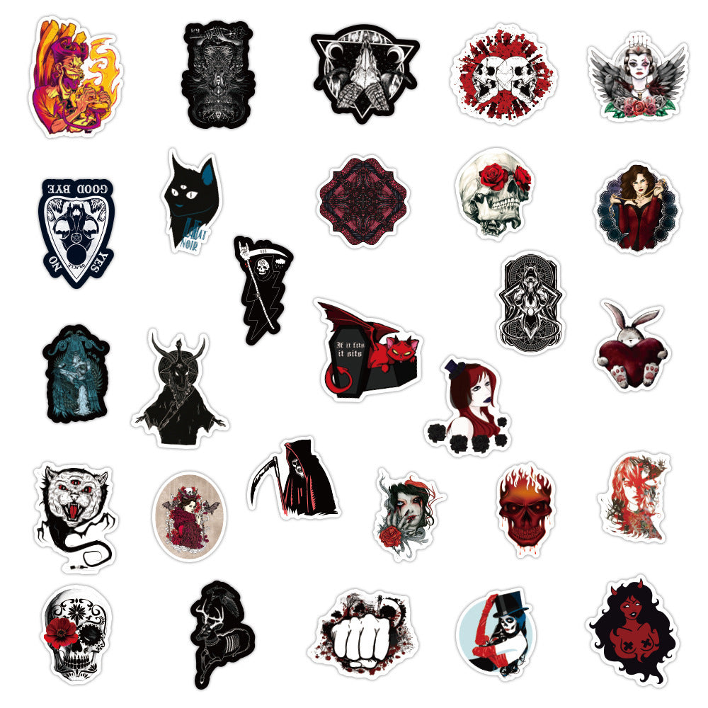 Gothic  Dark Series Graffiti Stickers (100) sheets  for Water Cup, Trunk, Guitar, Car, Waterproof