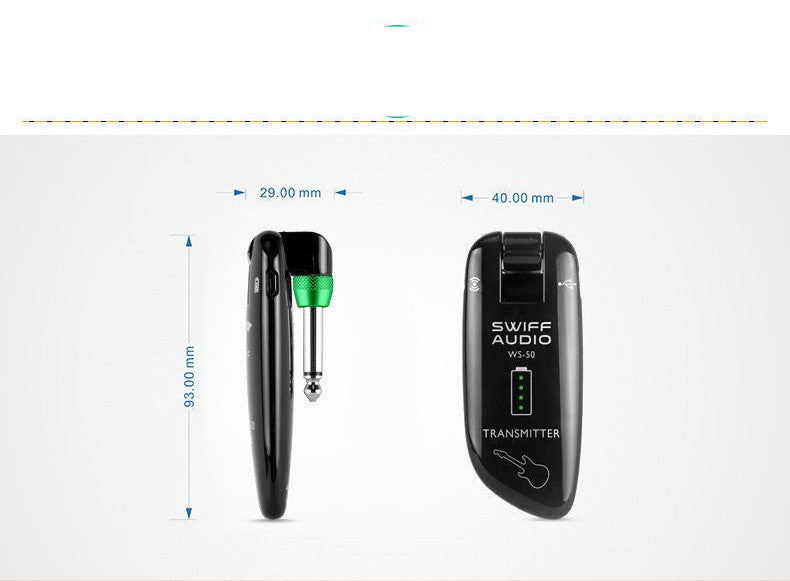 Wireless Transmitter and Receiver For Electric Guitar Musical Instrument