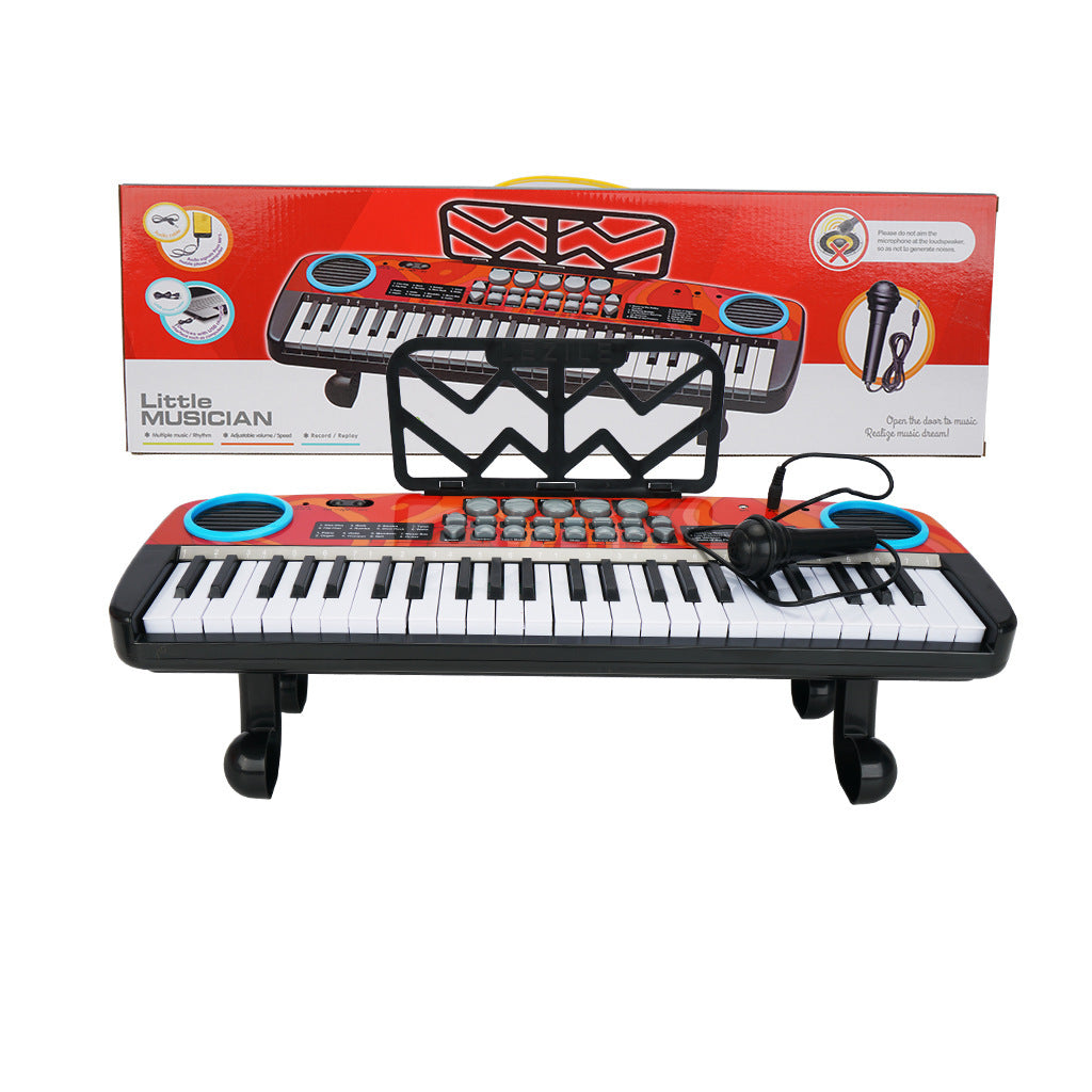 Children's 49-key Electronic Organ Piano With Microphone Enlightenment Toy