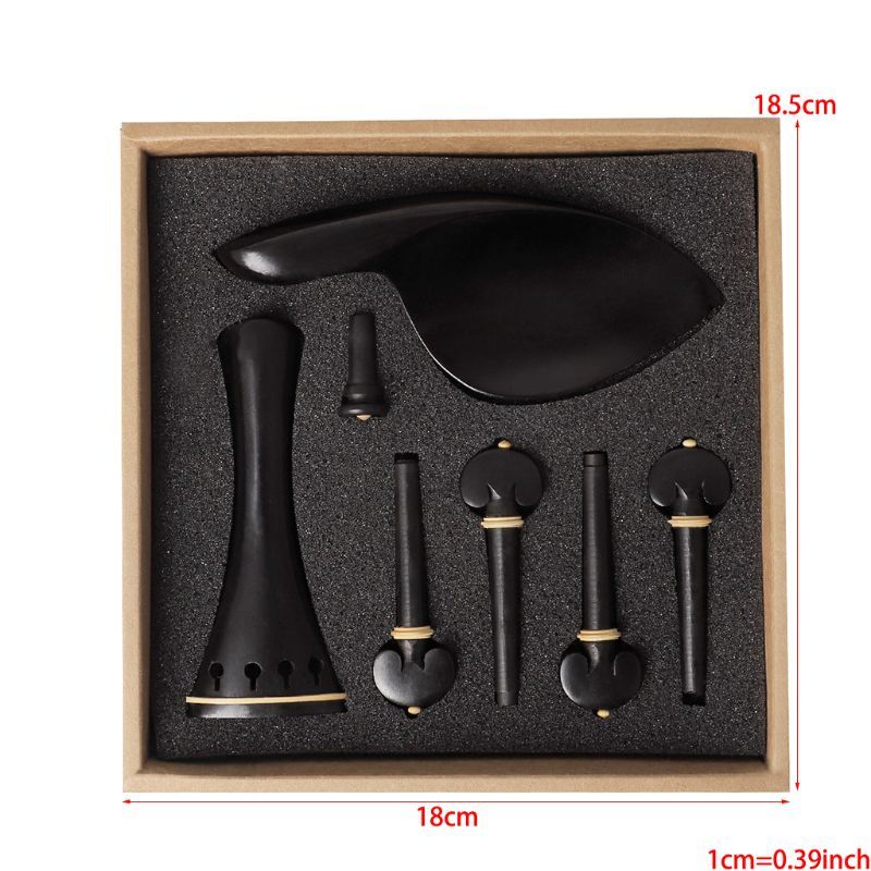 Four-Piece Set Of High-End Violin Ebony Accessories