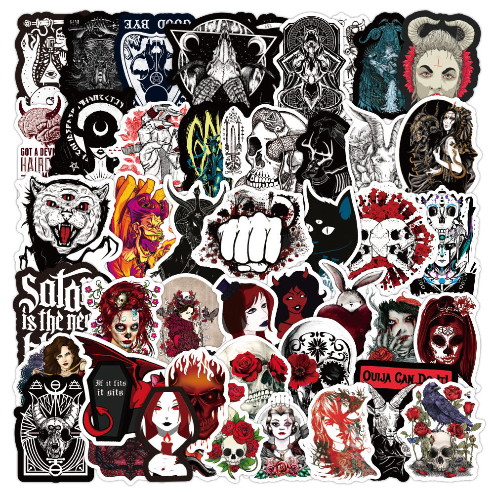 Gothic  Dark Series Graffiti Stickers (100) sheets  for Water Cup, Trunk, Guitar, Car, Waterproof