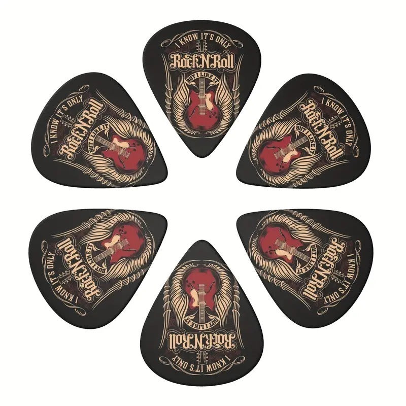 6-Piece Color Guitar Pick Accessories Painted Ukulele Shrapnel