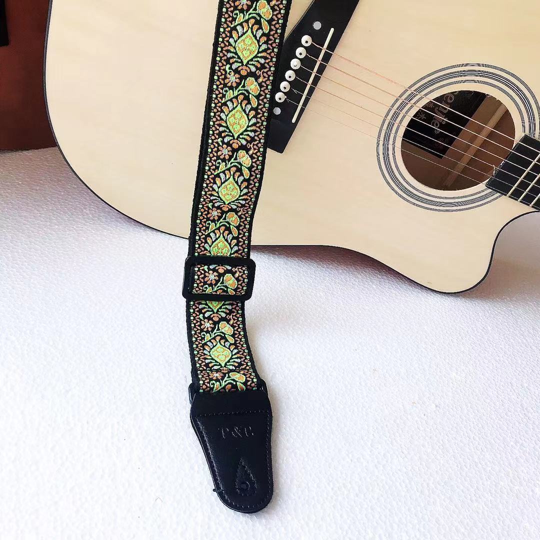 P&P Embroidered guitar strap