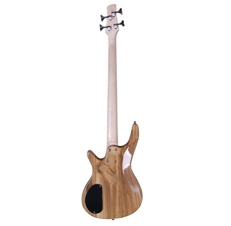 Bass Guitar Burl Basswood Body and a Maple Neck with Rosewood Fretboard, Dual Pick-Ups plus 1 Cable and adjustment Wrench Tool IB Style