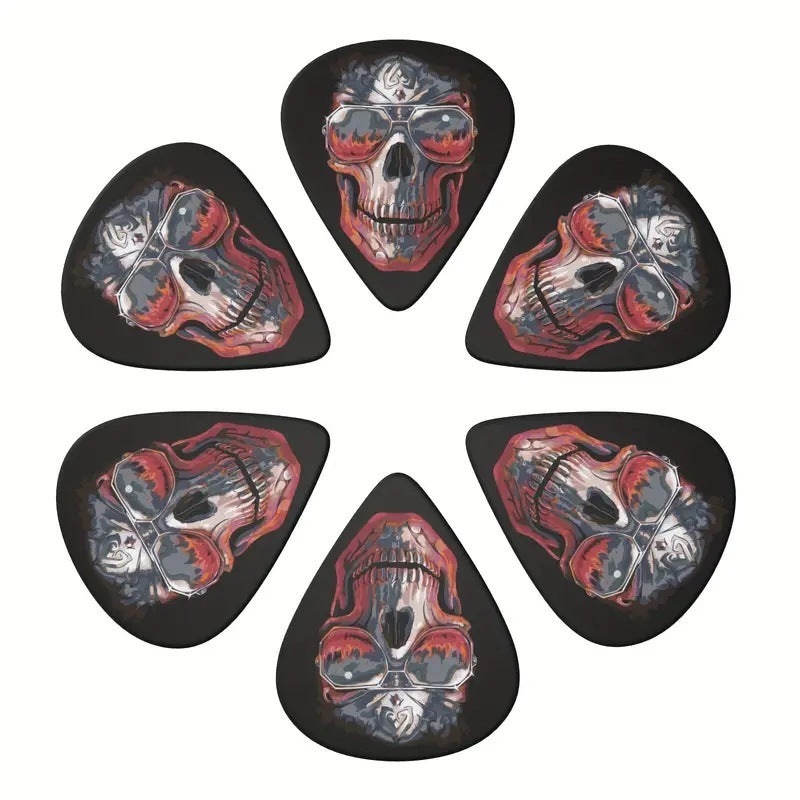 6-Piece Color Guitar Pick Accessories Painted Ukulele Shrapnel