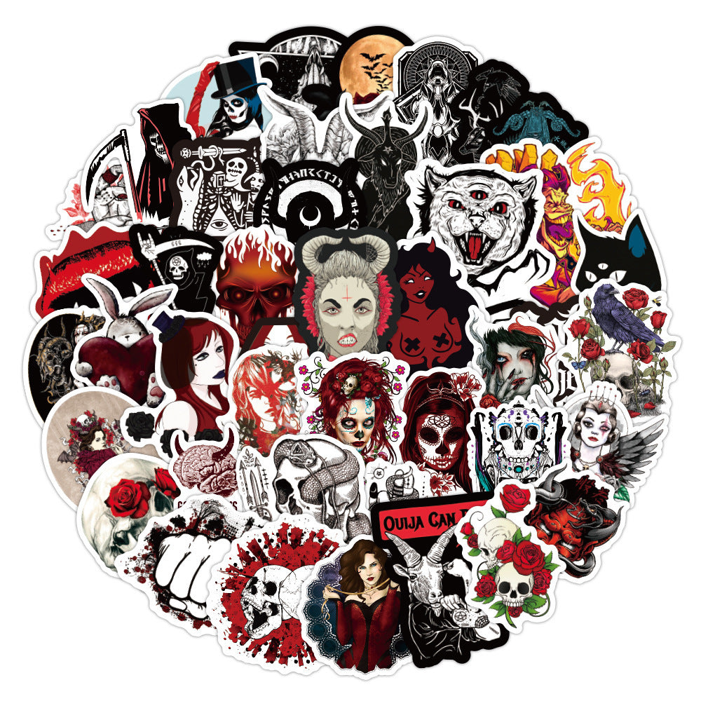 Gothic  Dark Series Graffiti Stickers (100) sheets  for Water Cup, Trunk, Guitar, Car, Waterproof