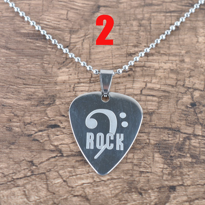 Guitar Pick stainless steel Necklaces