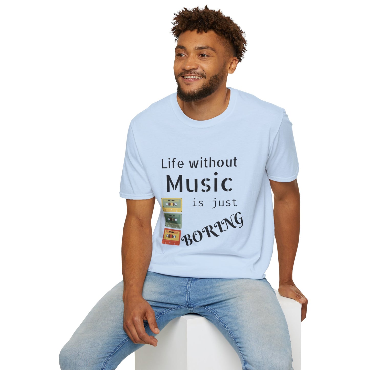 T-Shirt Life Without Music -Unisex Soft style T-Shirt