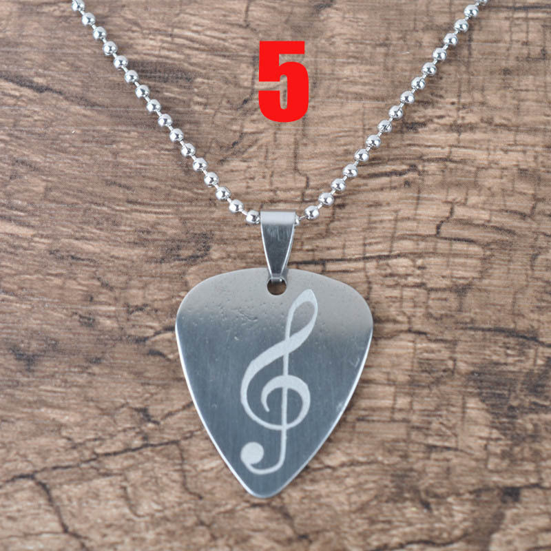 Guitar Pick stainless steel Necklaces