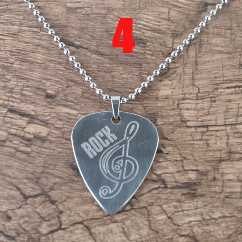 Guitar Pick stainless steel Necklaces