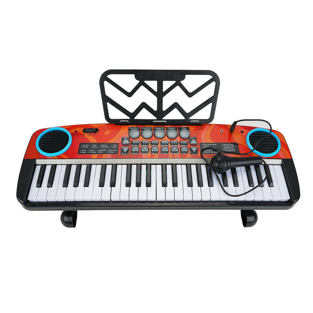 Children's 49-key Electronic Organ Piano With Microphone Enlightenment Toy