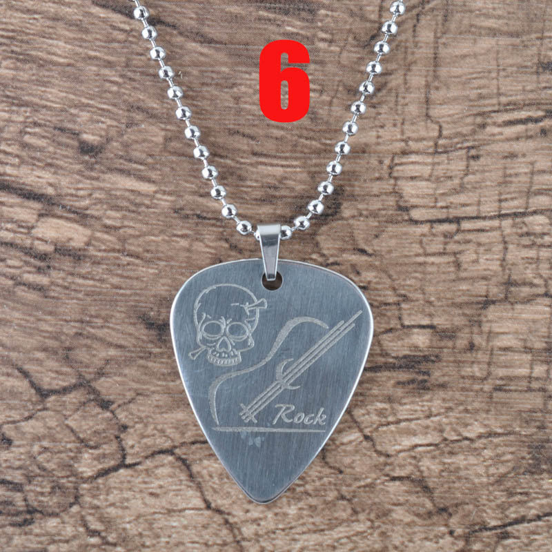 Guitar Pick stainless steel Necklaces