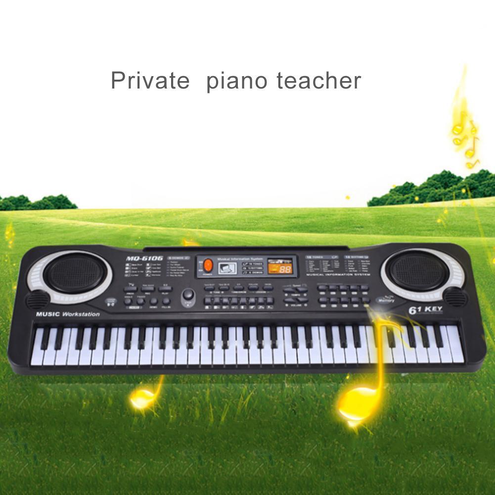 Children's electronic organ with microphone piano