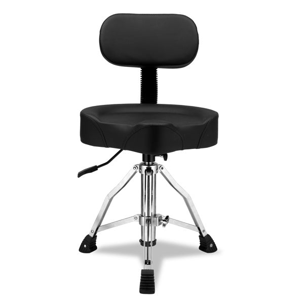 Adjustable Black Drum Stool with Hydraulic Function with Back Rest