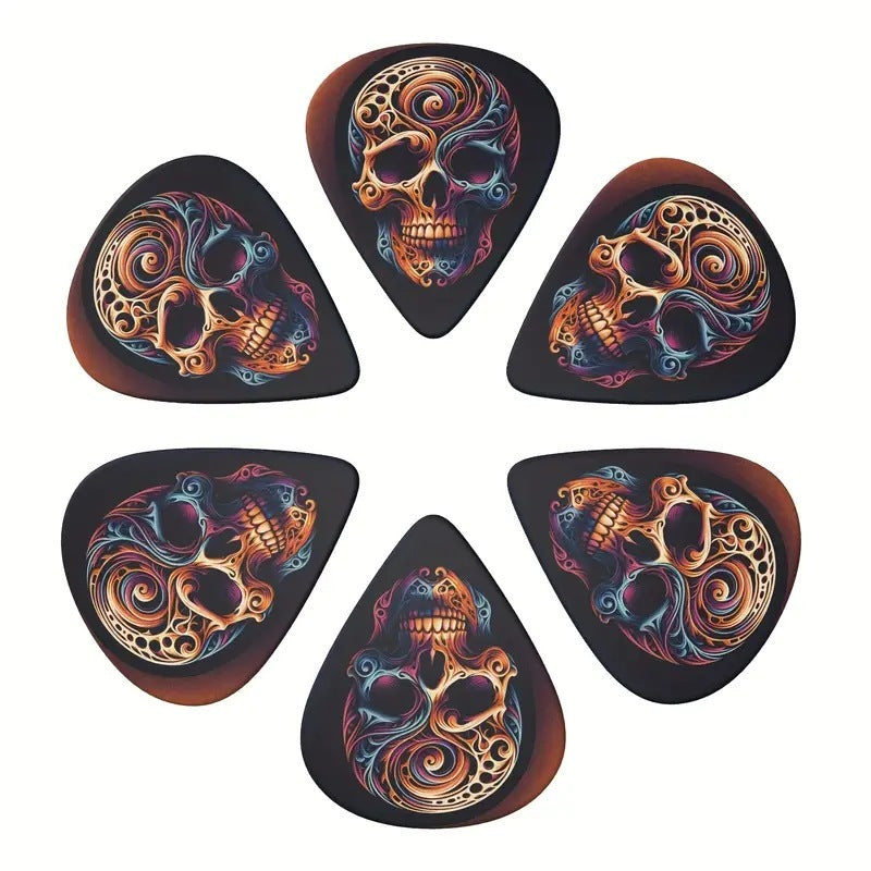 6-Piece Color Guitar Pick Accessories Painted Ukulele Shrapnel