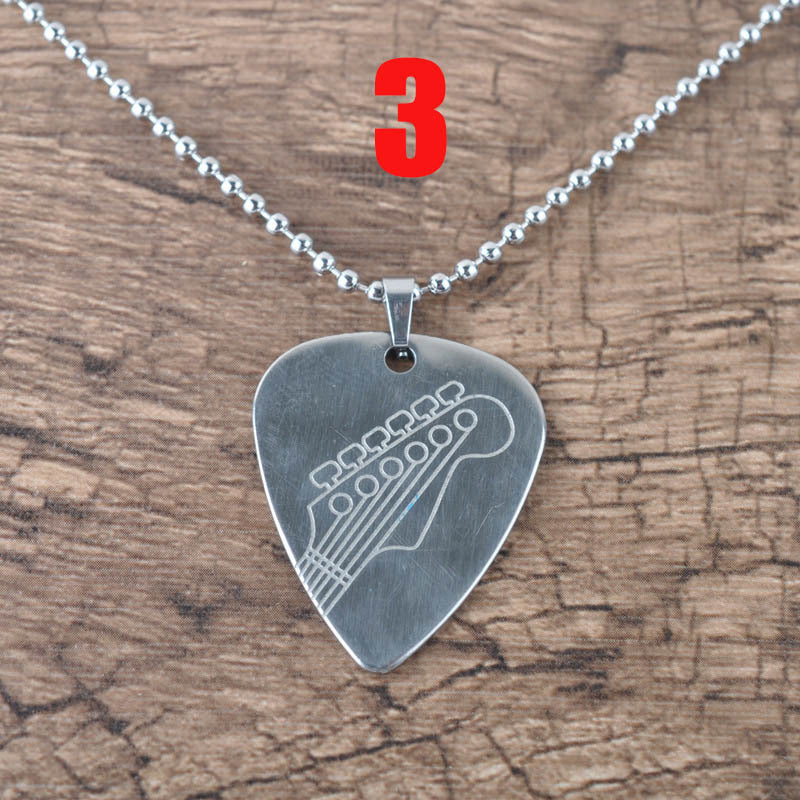 Guitar Pick stainless steel Necklaces