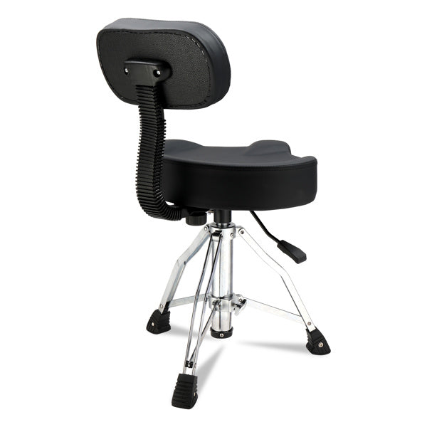 Adjustable Black Drum Stool with Hydraulic Function with Back Rest