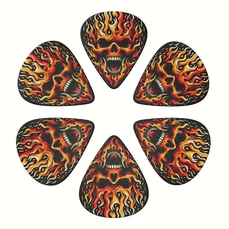 6-Piece Color Guitar Pick Accessories Painted Ukulele Shrapnel