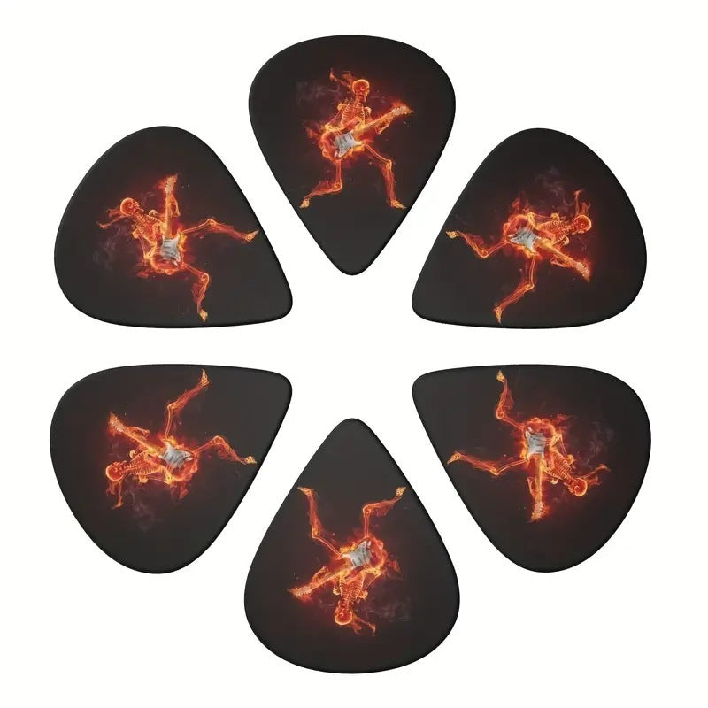 6-Piece Color Guitar Pick Accessories Painted Ukulele Shrapnel