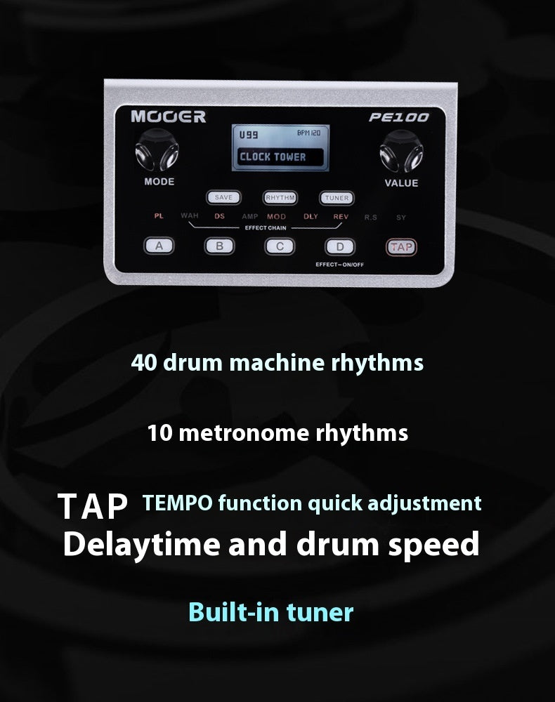 Desktop Guitar Multi Effects Device Electric Guitar Built-in Drum Machine