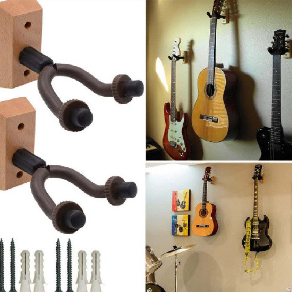 Classical Electric Guitar Wall Solid Wood Base Hook