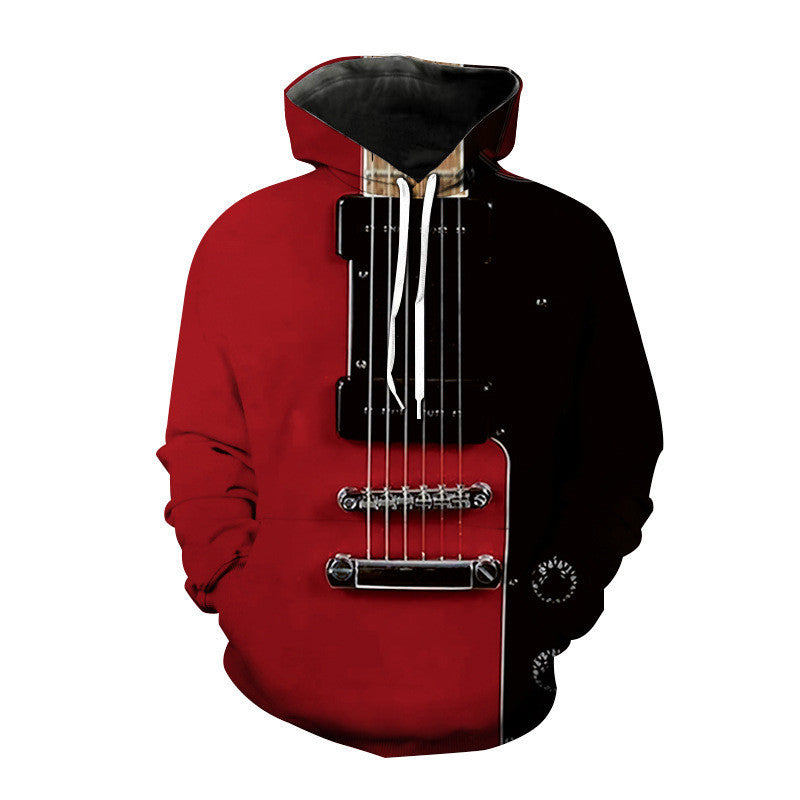 3D Digital Printing Cool Guitar Note Pattern Sweatshirt